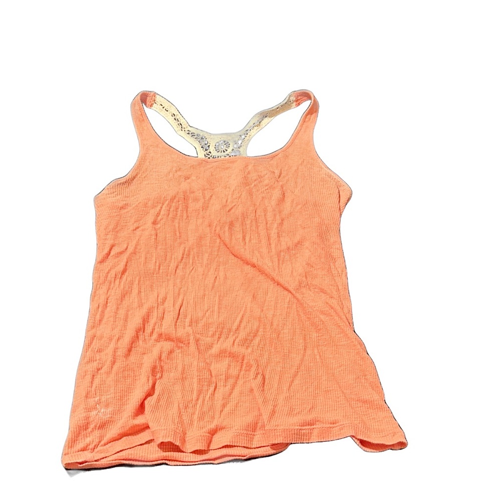 Mudd Junior’s Peach Crochet Racerback Tank - Medium